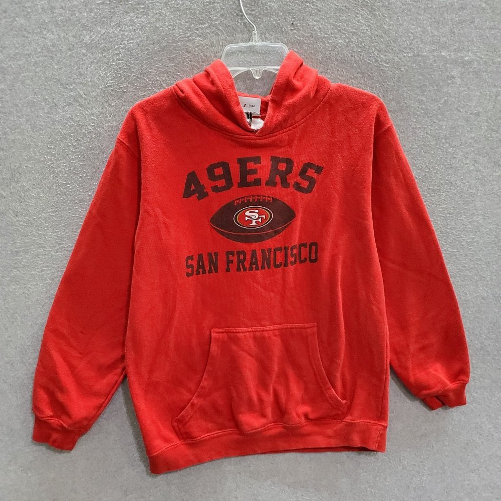 San Francisco 49ers Women Sweatshirt Small Red Hoodie Logo Graphic Print NFL